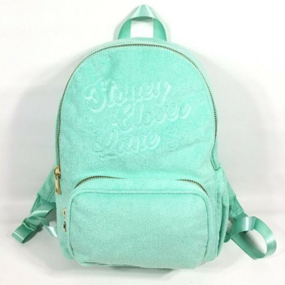 Stoney Clover Lane x Target Terry Cloth Embossed Backpack Light Green 15.75" - Picture 4 of 12
